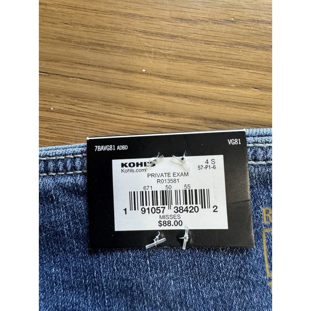 Rock & Republic Denim Rx The Slimming Cure Cuff Jeans Women Sz 4 Cuff Bottom NWT - Picture 4 of 15